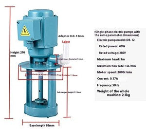 ya-26-7.28-DB-12A/40W-Efficiency-Machine-Tool-Grinder-Coolant-Circulating-Oil-Pump-220Vn