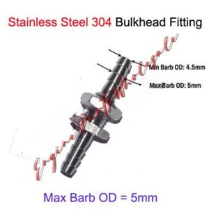 ya 18 8.4.2 Stainless Steel Bulkhead Fitting Barb Tube Connector Bulk Inch25023