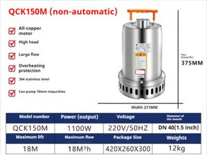 ya 26 8.1 Corrosion-resistant Stainless Steel Submersible Pump Swimming Pool Drai gez