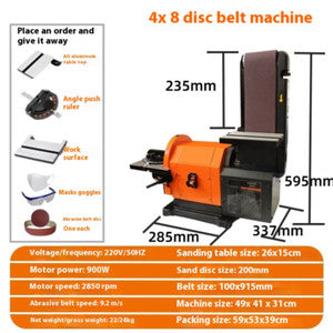 ya 26 7.28.3 Sanding Disc Belt Sander Woodworking Sanding Machine Polishing Machine Smalli