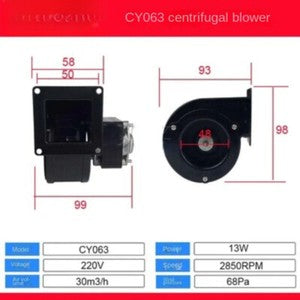 ya 26 7.28.2 Small Centrifugal Hair Dryer Silent Pellet Stove Combustion Blower Cooling Fang