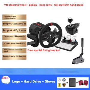 ya 26 8.1 V10 Force Feedback Racing Game Steering Wheel Simulator Full Set of Equipmentj