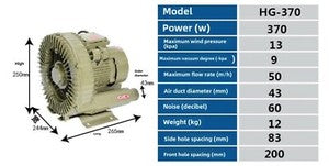 ya 26 7.28.3 Industrial High Capacity Vortex Vacuum Pump Dry Air Blower HG-1100(220V)m