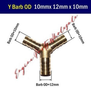 ya 18 8.4.2 TEE Y Union ELBOW Barb Fitting Connector Reducer Adapter Splicer Joiner to27574