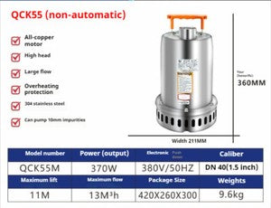 ya 26 8.1 Corrosion-resistant Stainless Steel Submersible Pump Swimming Pool Drai gee
