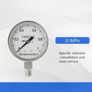 ya 26 7.28.3 Stainless Steel Pressure Gauge Stainless Steel Shock-proof Pointer Typeh