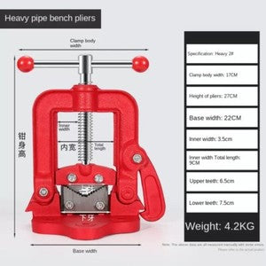 ya 26 7.28.3 Pipe Clamping Pliers Heavy Duty Tripod Pressure Galvanized Pipe Clamp Bench Viseh