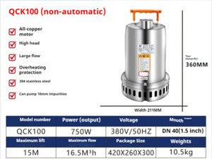 ya 26 8.1 Corrosion-resistant Stainless Steel Submersible Pump Swimming Pool Drai gey