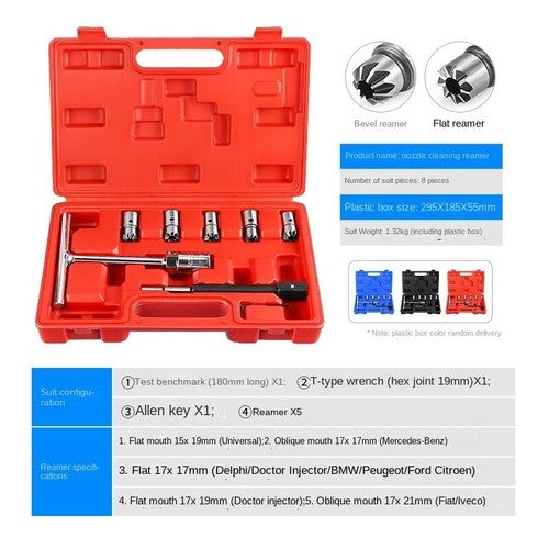 ya 26 7.28.3 8-Piece Diesel Injector Base Cleaning Reamer Car Chassis Cleaning Toolb