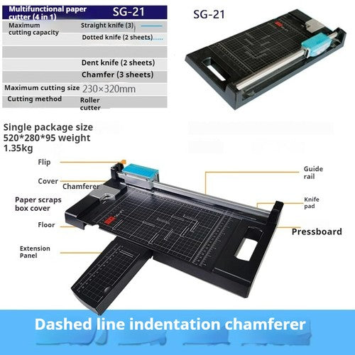 ya 26 7.28.3 TM-20 Paper Cutting Machine, A4 Dotted Line Wavy Line Indentation Cutterg