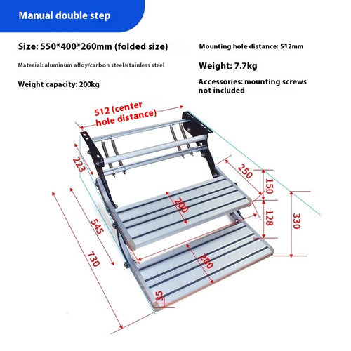 ya 26 8.1 RV Electric Step Trailer Single Folding Manual Foot Pedal Conversion Accessoriesg