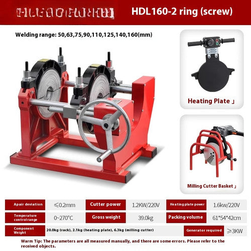 ya 26 8.1 Pipe Heat Fusion Butt Welding Machine Heat Fusion Machine Pipe Welding Machinee