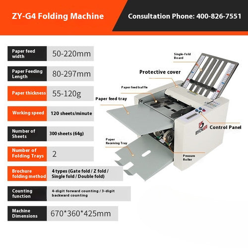 ya 26 8.1 High Speed Automatic Folding MachineAutomatic Feeder A4 Stacking Machinec