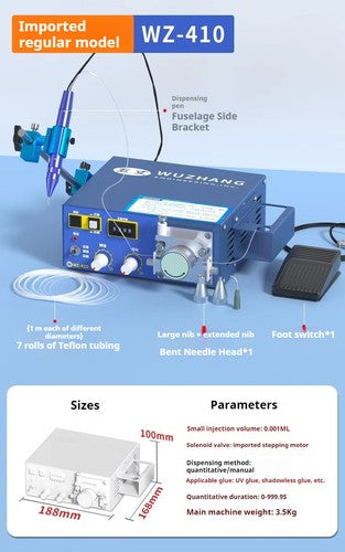 ya 26 8.1 Peristaltic Dispenser Fast Drying Glue Dropper MT410 Instant Drying Glue Inkl