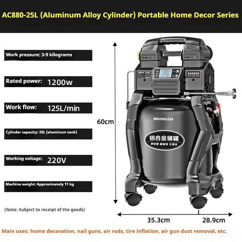 ya 26 8.1 Small Air Pump Variable equency Inverter Compressor Portable Oil-ee Muteg