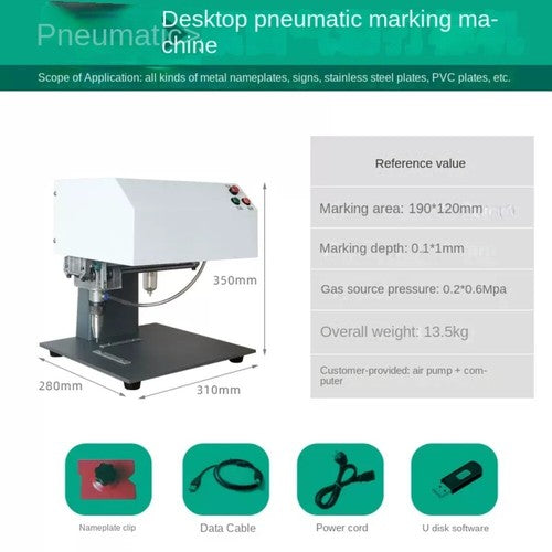 ya 26 8.1 Laser Pneumatic Electric Marking Machine Metal Sign meplate Engraving Machineq