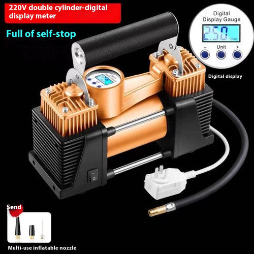 ya 26 7.28.3 Portable Car Tire Inflator 150PSI 12V DC Double Cylinders Heavy Duty Air Pumpd
