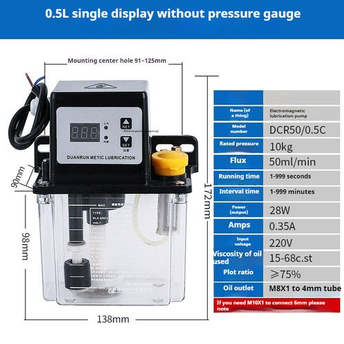 ya 26 7.28.2 Automatic Lubricating Oil Pump CNC Lathe Machine Tool Oiler Electric Oiling Pumpx