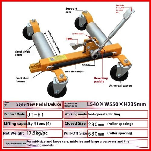 ya 26 8.1 Car Movers Universal Wheels Tow Trucks Hydraulic Parking and Moving Toolsf