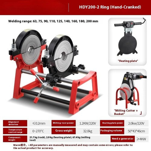 ya 26 8.1 Hot Melt Butt Welding Machine pe pipe manual butt welding machine plastic pipel
