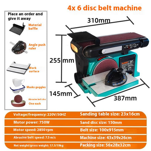 ya 26 7.28.3 Sanding Disc Belt Sander Woodworking Sanding Machine Polishing Machine Smalll