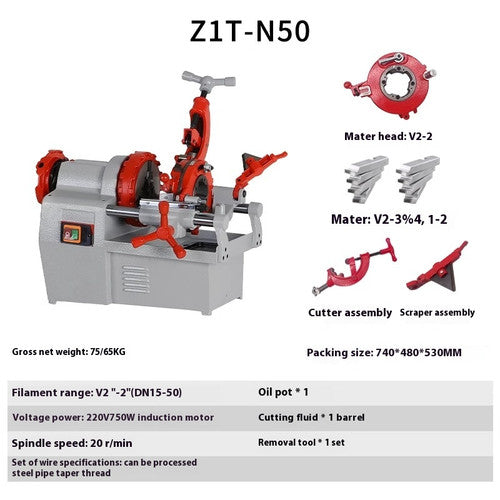 ya 26 7.28.2 Electric Pipe Cutting and Sleeving Machine Pipe Round Steel Wire Turning Machinef