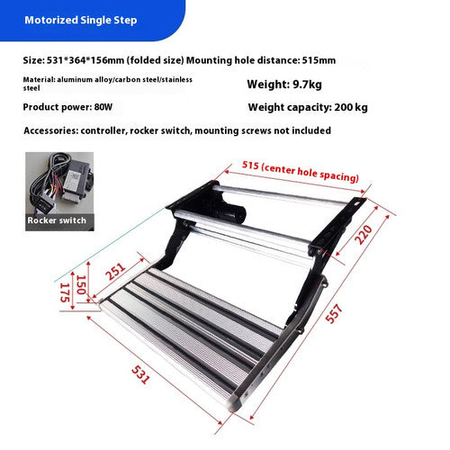 ya 26 8.1 RV Electric Step Trailer Single Folding Manual Foot Pedal Conversion Accessoriesj