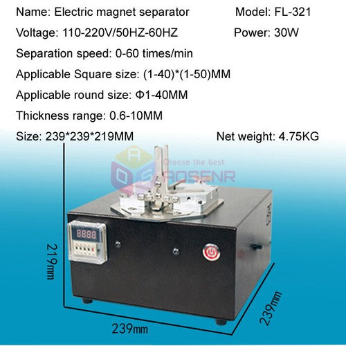 ya 26 7.28.3 Pneumatic Magnetic Separator Round Square Electric Magnet Separating Machinec