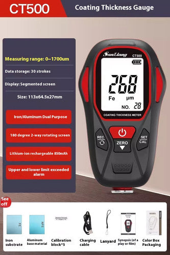 ya 26 7.28.2 Coating Thickness Gauge Paint Film Meter Paint Surface Tester Range 0~1300¦Ìmg