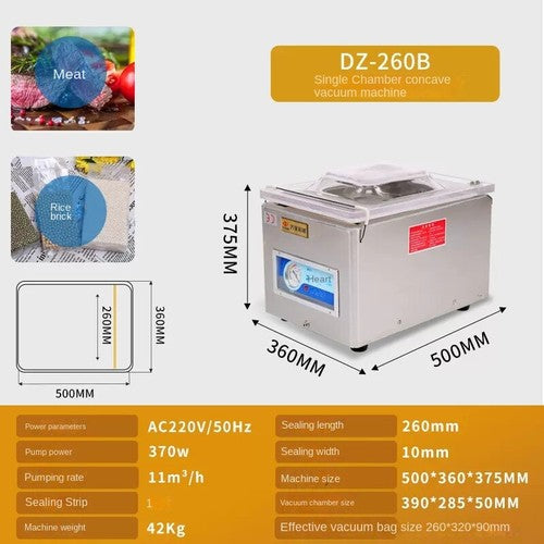 ya 26 8.1 Vacuum Machine Dry and Wet Automatic Food Vacuum Packaging Machineh