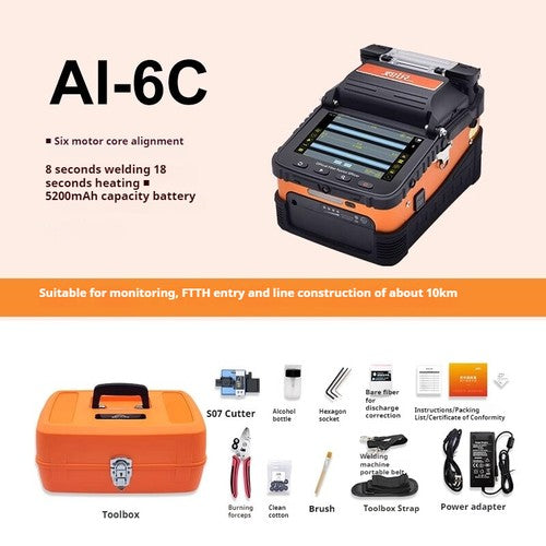 ya 26 8.1 Fiber Optic Fusion Splicer Fusion Fiber Machine High Pision Hot Melt Machined