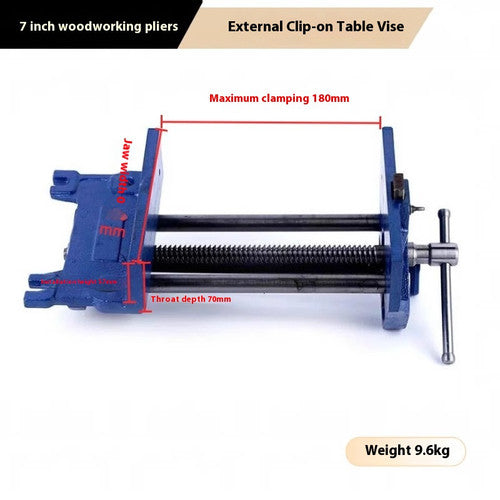 ya 26 7.28.3 7 Inch Woodworking Bench Vise Wooden Vise Guide Rod with Lever Quick Clamp Visec