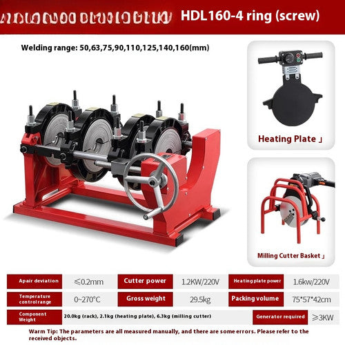 ya 26 8.1 Pipe Heat Fusion Butt Welding Machine Heat Fusion Machine Pipe Welding Machined