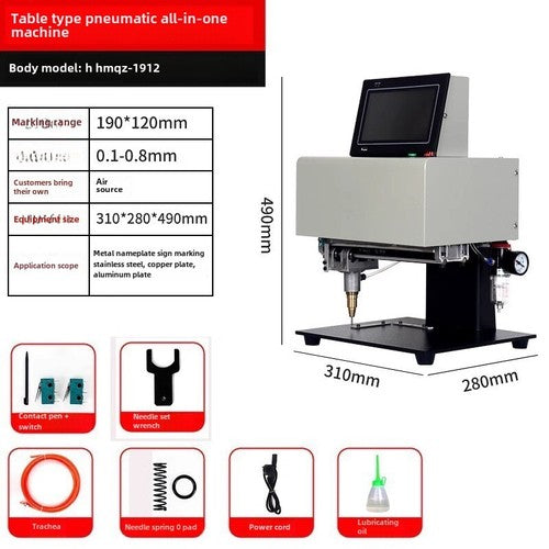ya 26 8.1 Laser Pneumatic Electric Marking Machine Metal meplate Engraving Machinex