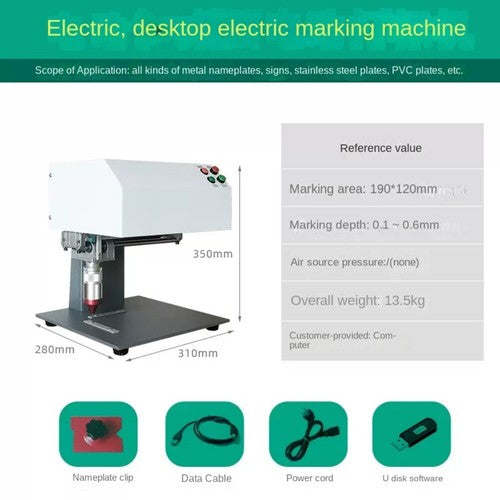 ya 26 8.1 Laser Pneumatic Electric Marking Machine Metal Sign meplate Engraving Machinei