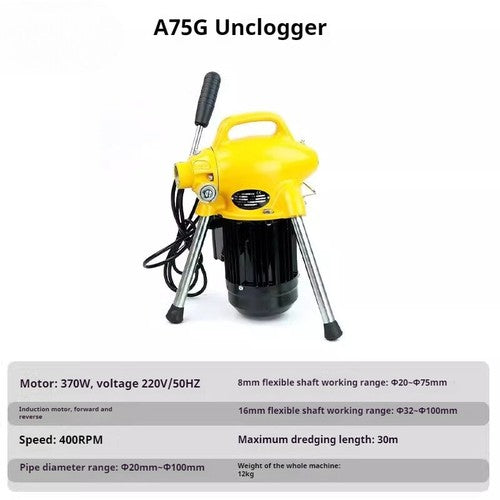 ya 26 8.1 Pipe Unclogging Machine Motorized Professio l Drain Cleaning Tool 220Vb