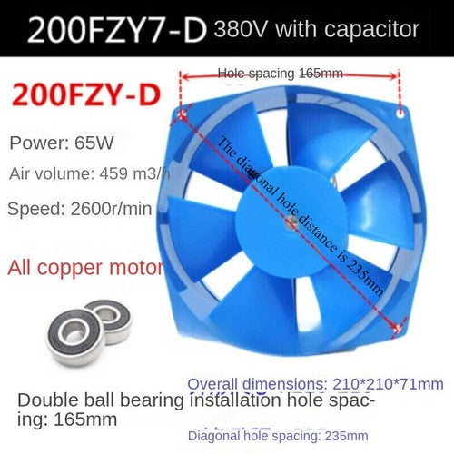 ya-26-7.28-Axial-Fan-Cooling-Fan-Cooling-Fan-Aluminum-Shell-200FZY7-D-380V-65W-0.18Ac