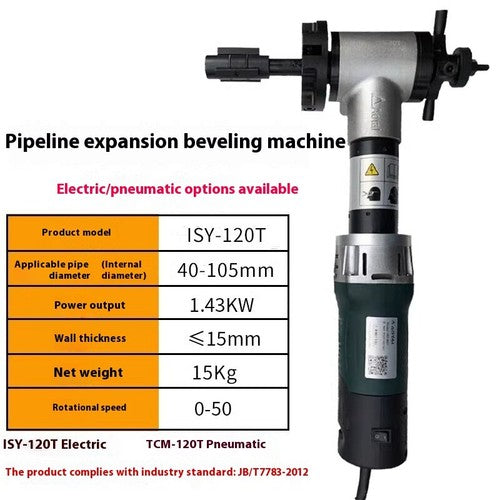 ya 26 8.1 Inside Rising Pipe Bevelling Machine Handheld Round Pipe Electric Type Bevellingv