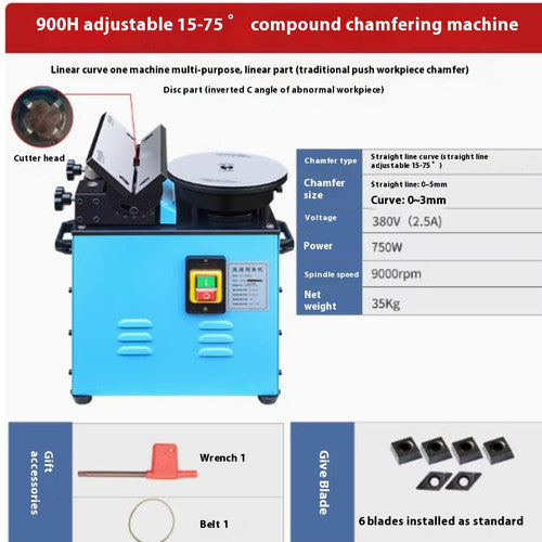 ya 26 8.1 Desktop Composite Slide Metal Chamfering Machine Round Arc Straight Edgeb