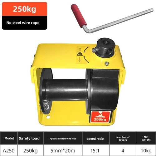 ya 26 7.28.2 250kg 500kg 1000kg Manual Winch Two-way Self-locking Small Portable Winch Winchee