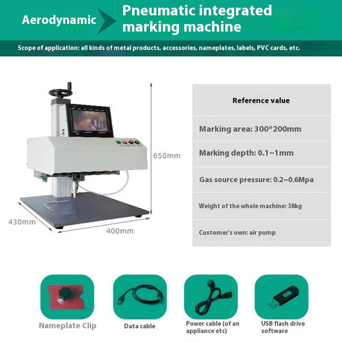 ya 26 8.1 Laser Pneumatic Electric Marking Machine Metal Sign meplate Engraving Machineo
