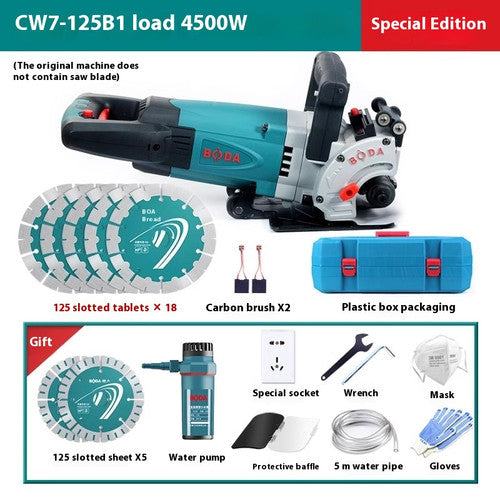 ya 26 7.28.2 CW7-125B Slotting Machine 220V One Time Moulding Dustless Hydro Cutting Machineb