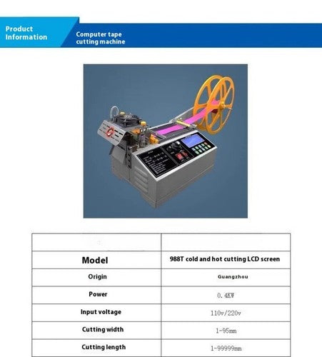 ya 26 7.28.2 988T/XL-988 Cold Hot Dual Use Belt Cutting Machine Automatic Electrice