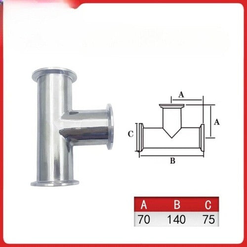 ya-26-7.28-Stainless-Steel-Quick-loading-Three-way-Vacuum-Three-way-Flange-Three-way-Jointb