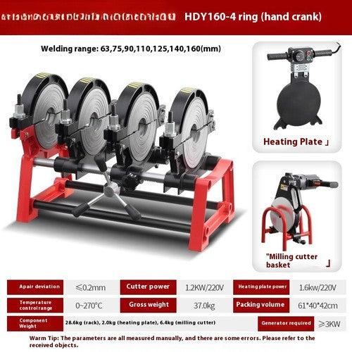 ya 26 8.1 Pipe Heat Fusion Butt Welding Machine Heat Fusion Machine Pipe Welding Machineb