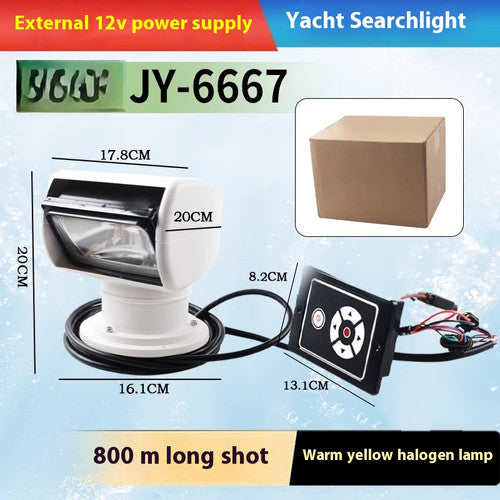 ya 26 8.1 360¡ã Rotate Remote Control Marine Search Light Boat Spotlight 12V 100W 2500LMs