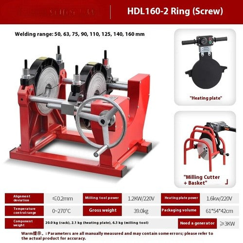ya 26 8.1 Hot Melt Butt Welding Machine pe pipe manual butt welding machine plastic pipep