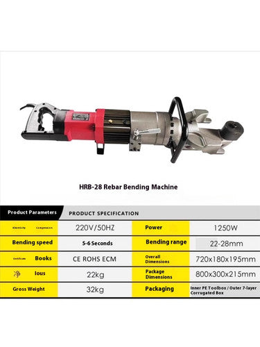 ya 26 8.1 Electro-hydraulic Portable Rebar Fast Bending Machine Handheld StraighteningToole