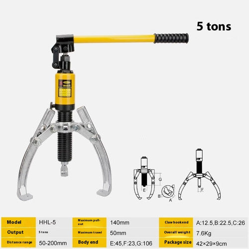 ya 26 7.28.3 Hydraulic Gear Puller Three Reversible Jaws HHL-5 Multi-function Pulling Codeb