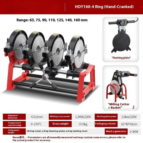 ya 26 8.1 Hot Melt Butt Welding Machine pe pipe manual butt welding machine plastic pipeg